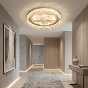 Durable Ceiling Light Fixture Sleek Modern Sparkle Texture LED Panel Fan Lighting Supplier From China Factory Direct