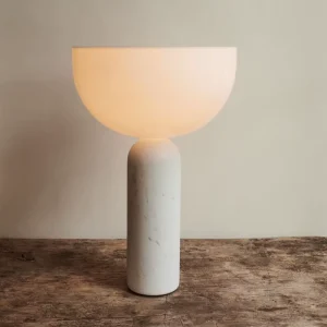 E shuo Eco Friendly Electric Modern Glass Marble Table Lamp with Warm White LED Dimmable Light for Home Decoration