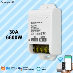 E0703 WiFi Smart Switch AC 85-265V 20A Relay Home Automation Module