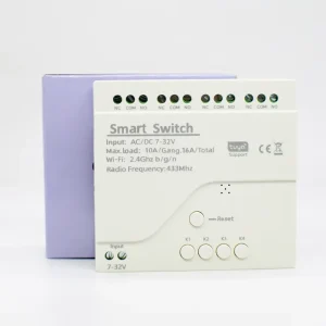 E0803 4CH Wireless WiFi Switch Module 433MHz Remote Control 7-32V RF Receiver 10A Smart Relay