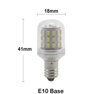 E10 LED Bulb 2.5W 6V 12V 24V 48V Miniature Screw Base G18 Signal Lamp for Industrial Equipment Machinery Tools Indicator Light