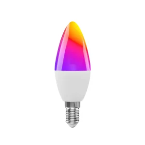 E14 Candle Smart Bulb 5W RGBCW WiFi Zigbee App and Voice Control AC100-240V
