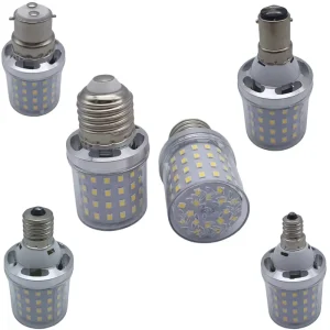 E14/E12/E17/E27/E26/B22 Mini LED Corn Bulb 9W 3000K/4000K/6000K CRI 80 for Hotels and Small Spaces