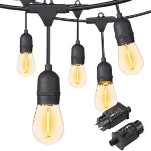 E26 E27 Garden Outdoor String Lights IP65 Waterproof S14 Shatterproof LED Bulbs Solar for Christmas Patio House Backyard Party