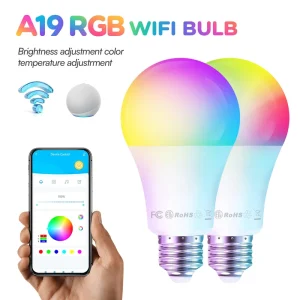 E26 Smart Dimmable LED Bulb Compatible with Alexa and Google Home App Voice Control for Home and Bedroom Lighting