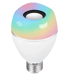 E27 8W Smart Wireless RGB Bulb with Bluetooth Speaker, Dimmable, Remote Controller