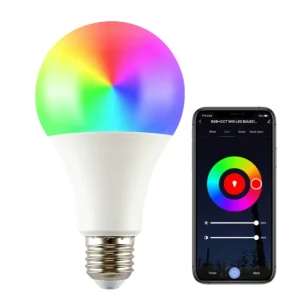 E27 A19 Smart LED Bulb 9W Dimmable RGBW App and Voice Control