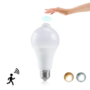 E27 B22 Infrared LED Human Body Sensor Bulb 12W 15W 18W 20W PIR AC