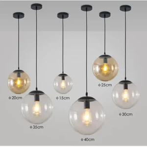 E27 Multi-Head Glass Ball Ceiling Light Chandelier Pendant