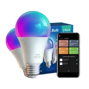 E27 RGB Multicolor Dimmable Smart LED Bulb with Bluetooth and Wi-Fi Control, Remote Control