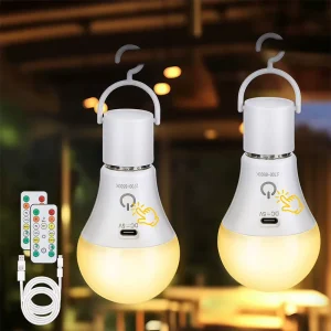 E27 Rechargeable Touch-Control Dimmable Battery-Operated Emergency Bulb for Indoor and Outdoor Use