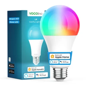 E27 WiFi Smart Bulb Compatible with Alexa Google HomeKit Color-Changing LED Light Bulb for Lighting Retrofit