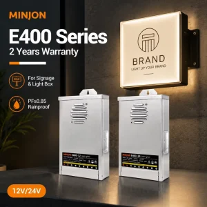 E400 32A Single Outdoor LED Driver Transformer IP45 Rainproof AC to DC 12V Constant Voltage
