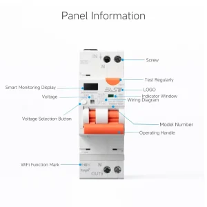 EAST Smart Circuit Breaker Mini MCB with Over Current Voltage Protection Remote Control Switch 6KA 2P
