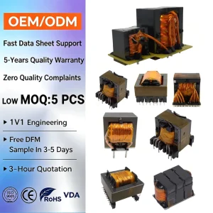 EE4220 EE4215 ER4220 ER4215 High-Frequency Ferrite-Core Power Inverter Transformer 50-200kHz CE RoHS