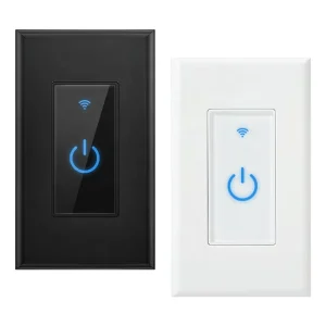ETL 15A APP Remote Control WiFi Switch Double Smart Light Button Wall Switch Compatible with Alexa