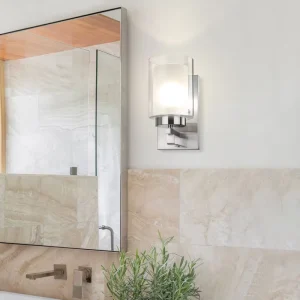 ETL Brushed Nickel Bathroom Sconces Washroom Modern Vanity Lights for Mirror