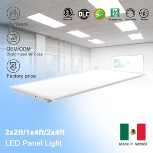 ETL DLC 1×4 LED Panel Light Emergency Flicker Free 5CCT Selectable 3500 6500K 5 Watt Selectable 25 50W 0 10V Municipal Building