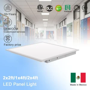 ETL DLC 2×2 LED Panel Light Smart App Control 5CCT Selectable 3500-6500K 5W Selectable 20-40W 0-10V Office Commercial Indoor