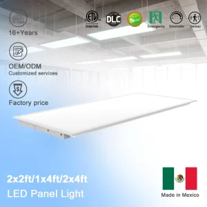 ETL DLC 2×4 LED Panel Light Emergency 135lm W 5CCT Selectable 3500 6500K 5 Watt Selectable 30 70W 0 10V Office Retail Showroom
