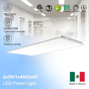 ETL DLC 2×4 LED Panel Light Smart App Control Slim Flat 5CCT Selectable 3500-6500K 5W Selectable 30-70W 0-10V Retail Office