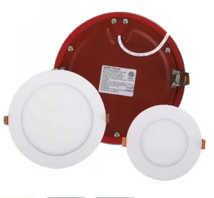 ETL ES 505 Ceiling FCC 4inch Round Fire Rated Flat LED Panel Light 9W 2 Hours Fire Rating with 2 Layers No flicker Driver