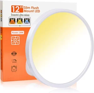 ETL cETL 9 12 15 Inch LED IP44 Plastic 3CCT Dimmable Surface Mount Ceiling Light for Hallway Bedroom