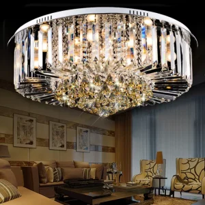 ETL60124 Round Hanging Crystal LED Ceiling Light