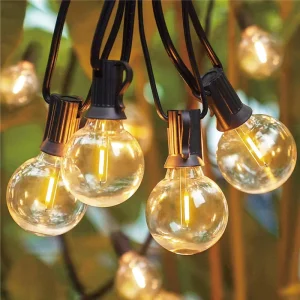 EU Plug Garden G40 Waterproof Decorative Globe LED Fairy Patio String Light