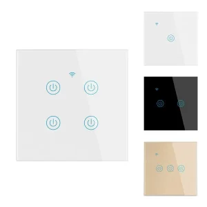 EU Smart Home Wall Light Switch Glass Touch WiFi Electrical Light Switch