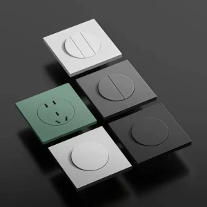 EU Standard 1 2 3 Gang Light Touch Wall Switch Grey 86x86mm Electric Wall Socket Switches