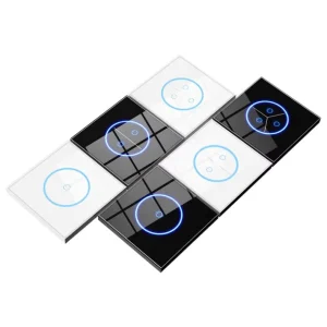 EU Standard 1/2/3 Gang WiFi Smart Wall Light Switch Glass Touch Panel 86 x 86 mm