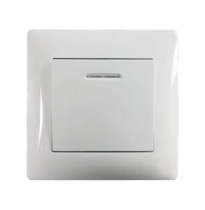 EU Standard 1 Gang 1 Way Light Switch with Led Indicator 10A CE CB TUV Certified