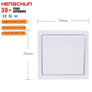 EU Standard 1 Gang 1 Way Surface-Mounted ABS PC Wall Light Switch for Home and Office Use