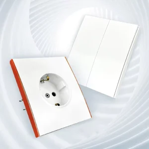 EU Standard 2 Way 10A 250V Flush Mounted Electric Wall Switch PC Material CE Certified IP21