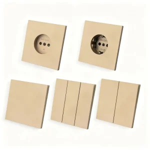 EU Standard 250V 85x85mm 1 2 3 Gang Push Button Touch Household Wall Switch Socket Schuko