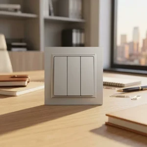 EU Standard European Market Grey Color PC Flat Design Wall Socket Switch