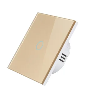 EU Standard Smart Home Wall Light Switch with Glass Touch Panel 110V/220V 10A for Lamp Holders and Bases