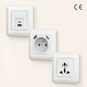 EU Standard Wall Switch Socket 82 x 82 mm EN 60669-1 EN 60884-1