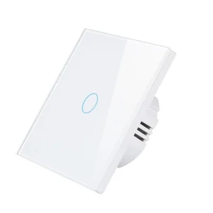 EU Touch Switch LED Crystal Glass Panel Wall Lamp Light Switch 1 2 3 Gang No Need Neutral LED Sensor Switches Interruttore