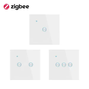 EU UK 1/2/3 Gang WiFi Touch Concave Smart Wall Light Switch