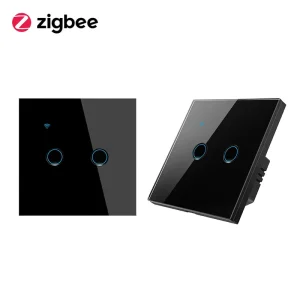 EU UK 1/2 Gang Zigbee WiFi Wall Smart Light Touch Switch Groove Design