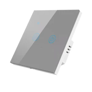 EU/UK Glass 2-Gang 86mm App and Voice Remote Control Touch Switch for LED Lights