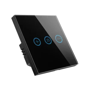 EU/UK Smart Touch Panel Dimmer Wall Switch with PC Material and 2.4GHz WiFi