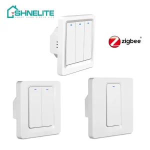 EU UK Standard Zigbee 1-Gang Push Button Smart Light Switch
