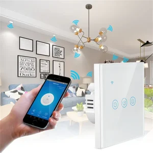 EU UK WiFi 3 Gang Wall Touch Switch No Neutral Wire Required