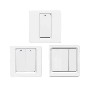 EU UK WiFi Smart 1 Gang 2 Gang 3 Gang Wall Push Button Switch with Wireless Voice Control