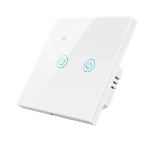 EU UK WiFi Wall Light Switch Glass Panel Touch Sensor 2 Gang