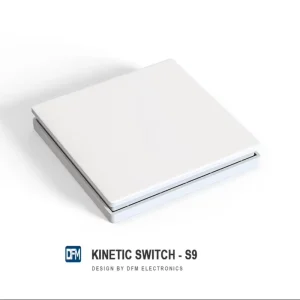 Easy Install Smart Wireless RF 433MHz Remote Light Switch 2 Gang Aries Series Kinetic Self Powered 50 100m Range for Bathroom
