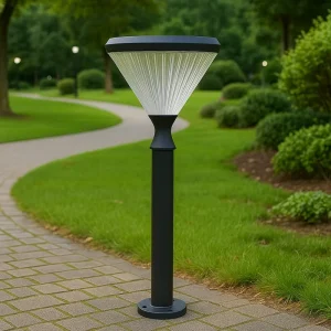 Eco Friendly Solar Garden Bollard Light LED Outdoor Waterproof Fixture for Landscape Roadside Lighting